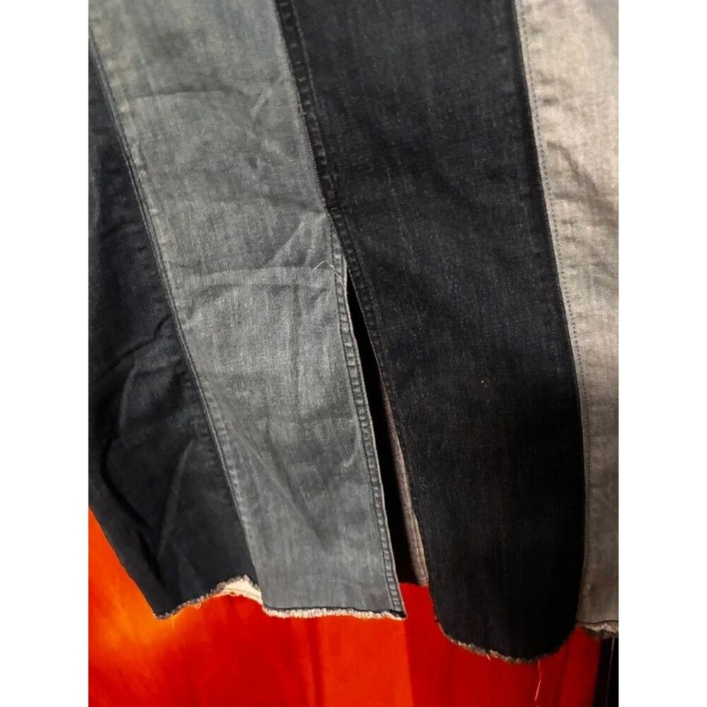 Est 1946 Denim Womens Skirt Maxi panels raw hem size 14 - Picture 4 of 11